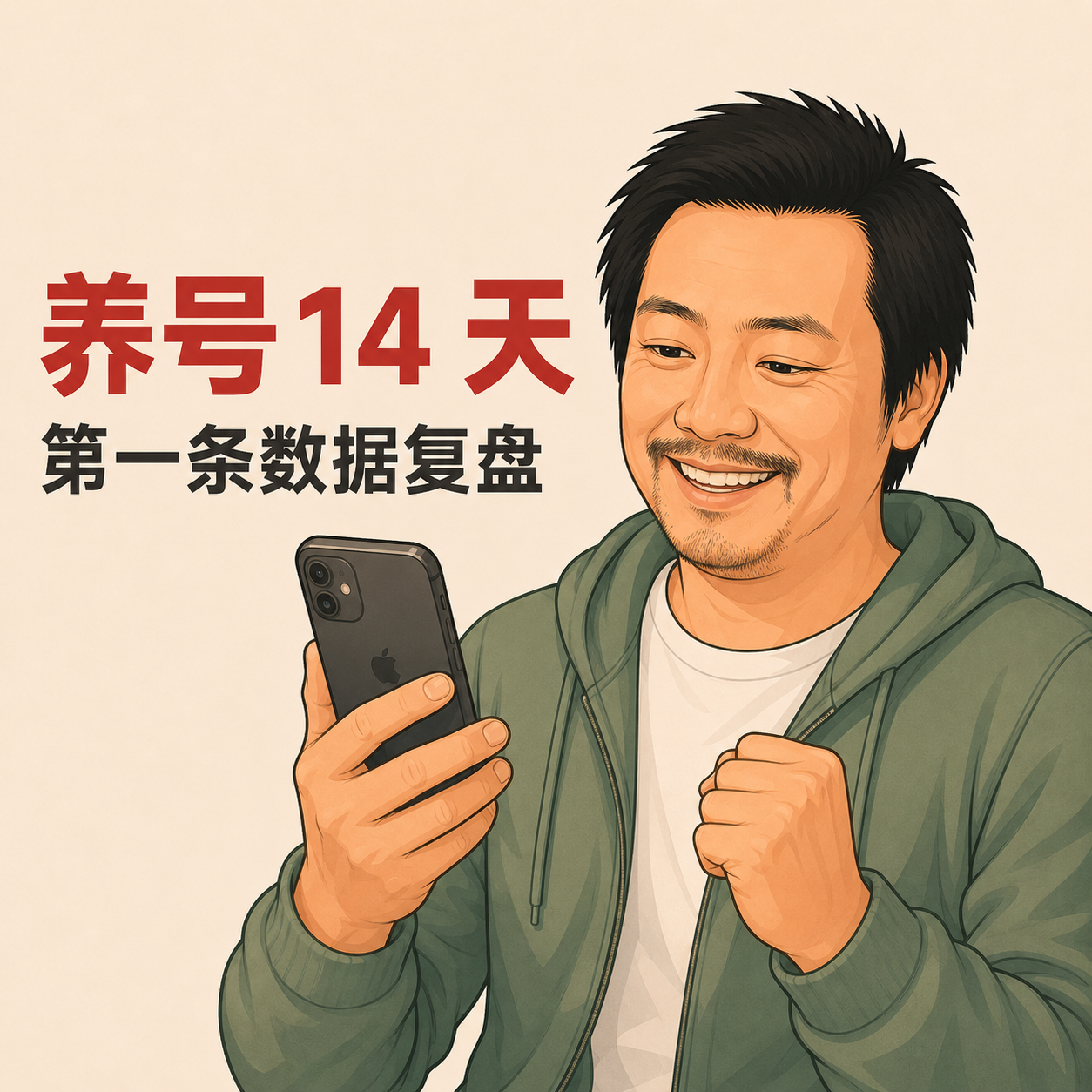 养号 14 天后第一条数据